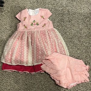 Girls 6 Girl August Girl James Art Collection Happy Day Dress Set - Pink